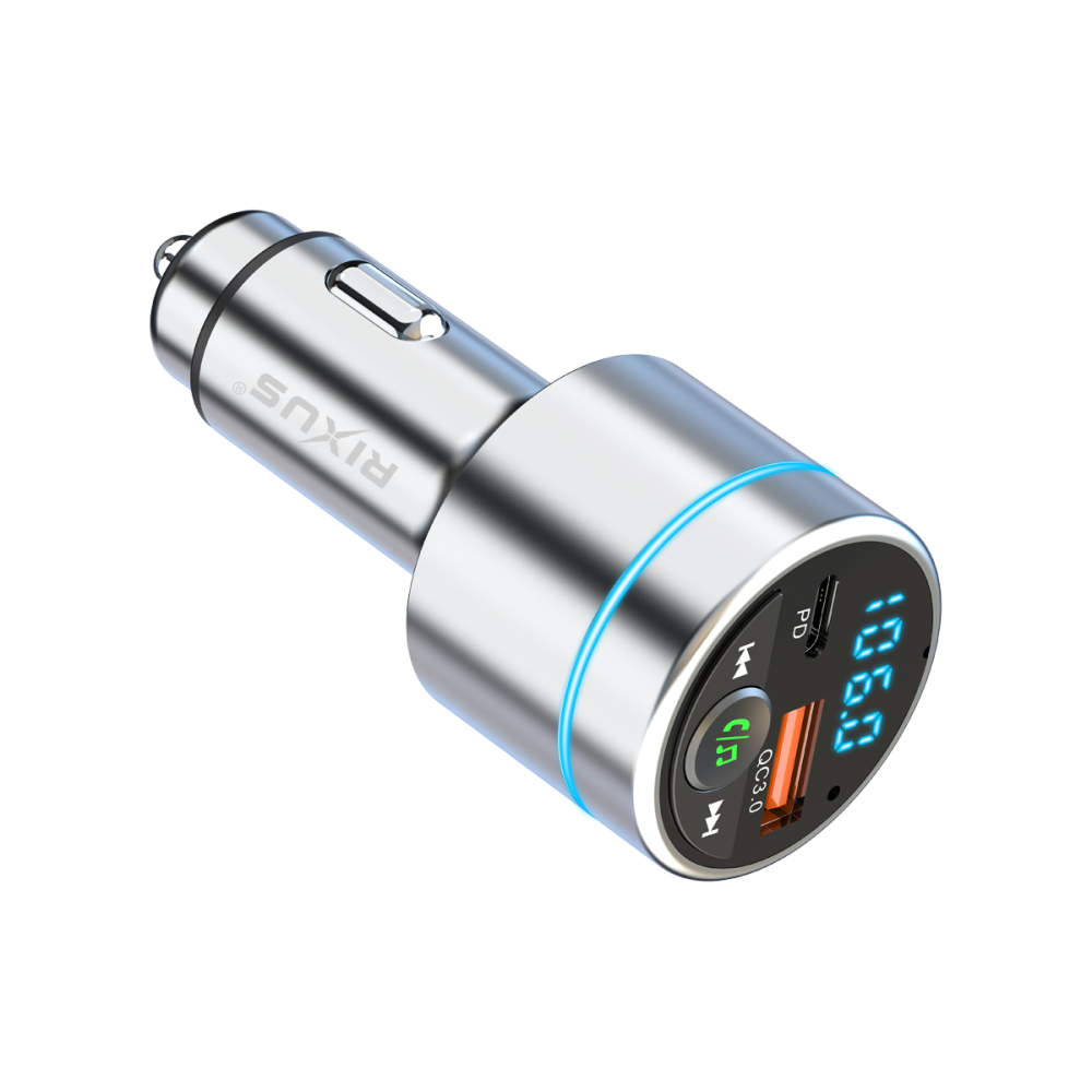 Émetteur FM All-Metal Car Bluetooth 5.3 Silver