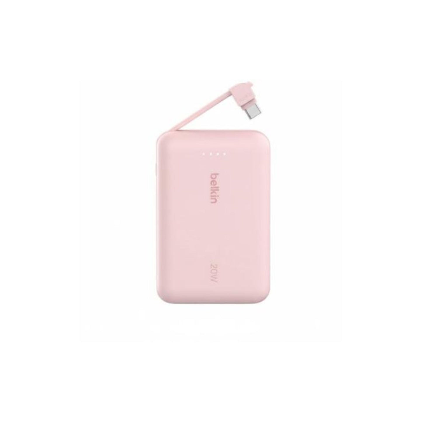BELKIN PowerBank 10.000mAh 20W avec câble intégré (Rose)