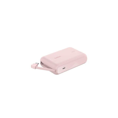BELKIN PowerBank 10.000mAh 20W avec câble intégré (Rose)