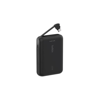 BELKIN PowerBank 10.000mAh 20W avec câble intégré (Noir)