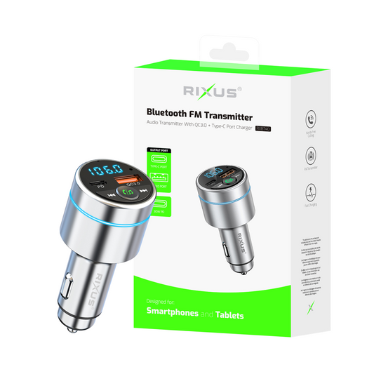 Émetteur FM All-Metal Car Bluetooth 5.3 Silver