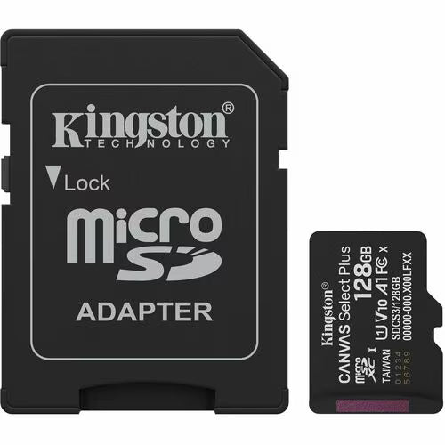 Kingston Technology 128GB micSDXC Canvas Select Plus Gen3 150R A1 (Adaptateur SD inclus)